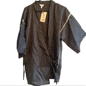 Jin Bei Kimono Size US Small Medium Gray NWT